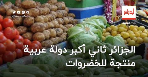 الجزائر ثاني أكبر دولة عربية منتجة للخضروات