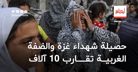 حصيلة شهداء غزة والضفة الغربية تقارب 10 آلاف