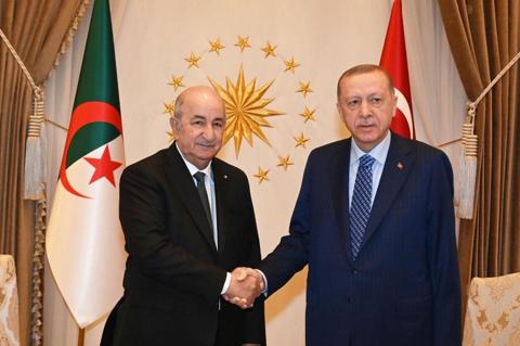 تبون وأردوغان يتفقان على تنسيق مواقف بلديهما