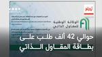 حوالي 42 ألف طلب على بطاقة المقاول الذاتي منذ